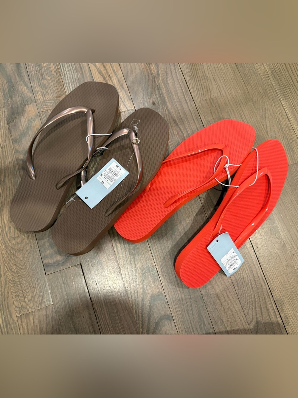 Target Women’s Flip Flop Sandals - Brown & Coral size 11